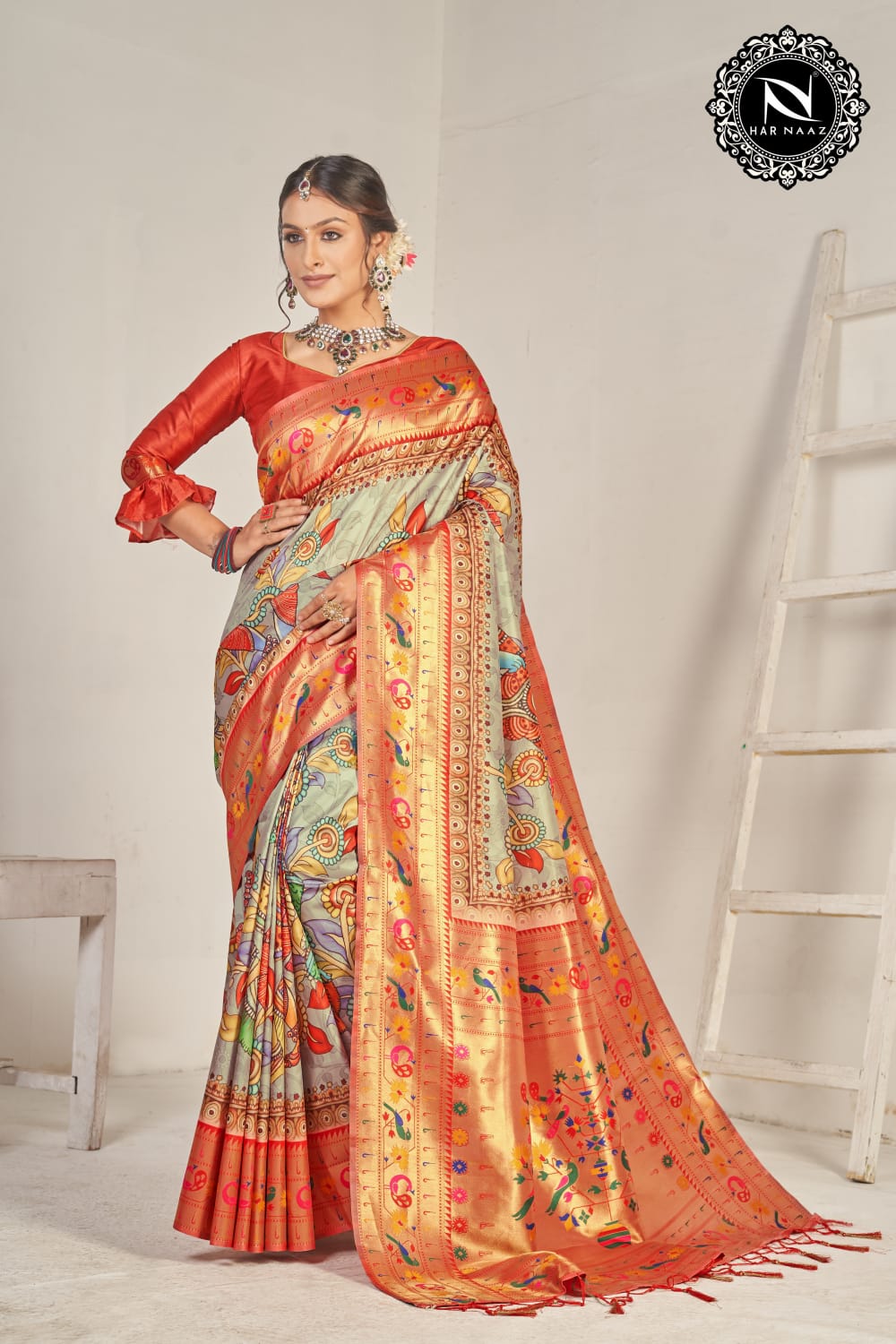 Har Naaz Rajwadi Silk Wedding Sarees Catalog
